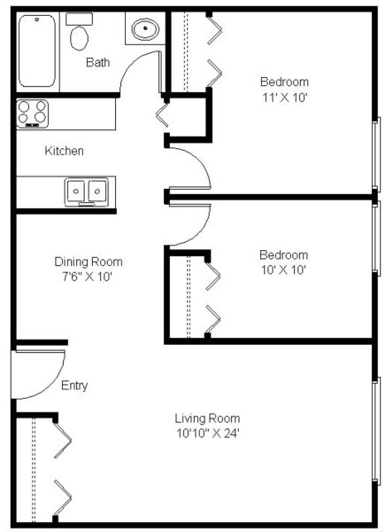 2BR Floor Plan apartments in Waseca, MN